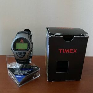 Vintage Timex Ironman Triathlon 8-Lap Digital Sports Watch in Black and Gray